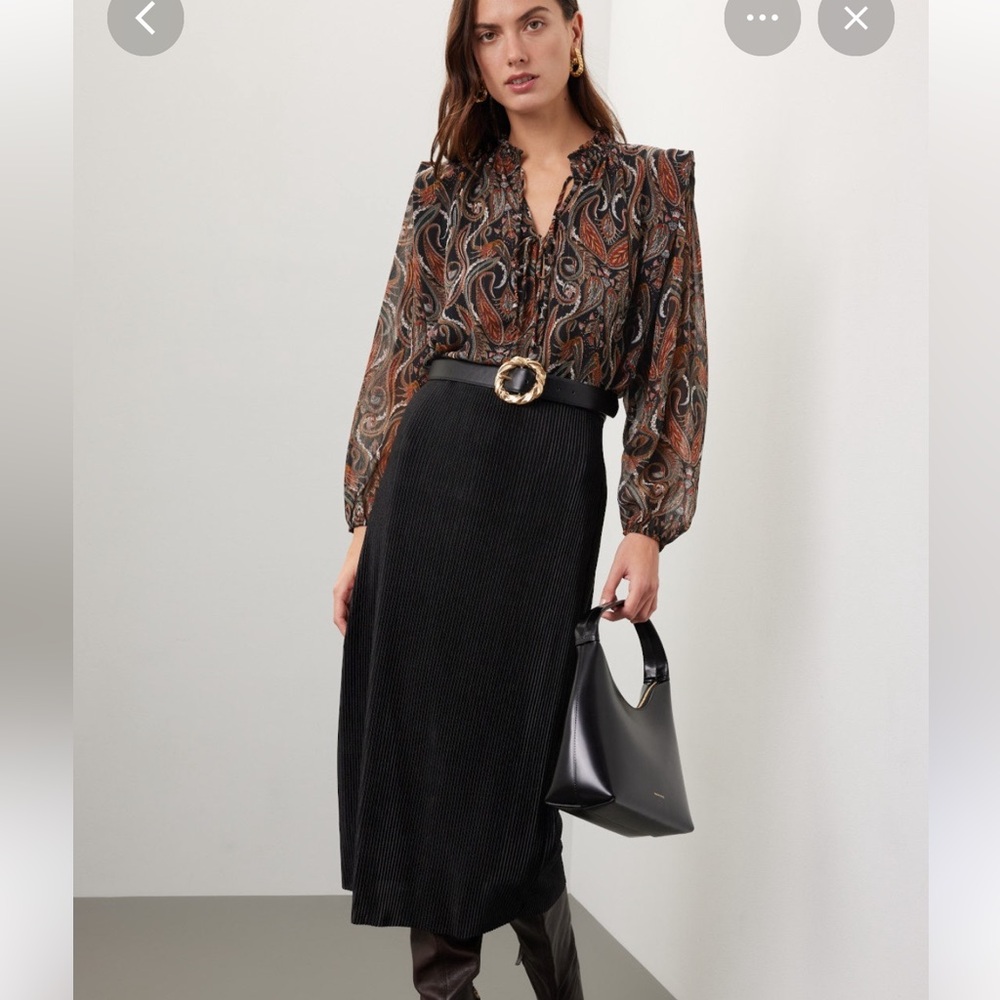 Misa Los Angeles Helena oversized blouse top, size XS